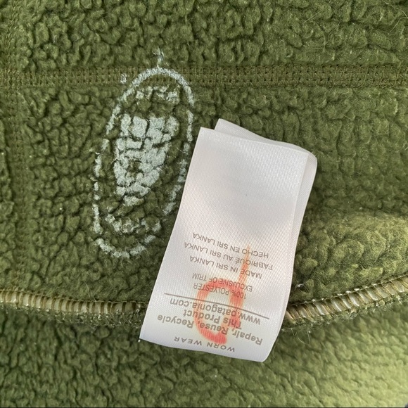 Patagonia Retro Pile 1/4 zip fleece in Nomad Green - Picture 6 of 7